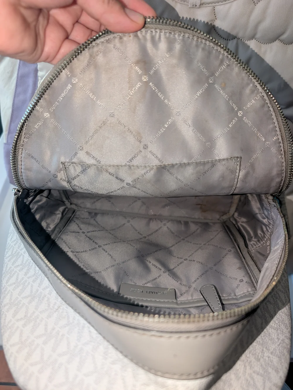 Michael Kors Women’s Gray Signature Backpack